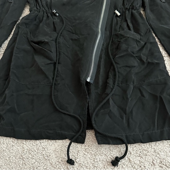 Drew Jacket Womens Size XS Black Asymmetrical Zip Moto Cinch-Waist - Picture 4 of 11